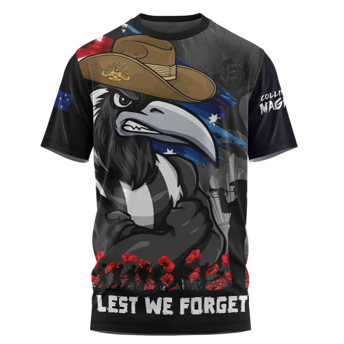 Collingwood T-Shirt ANZAC Inspired Football Fan Memorial Design