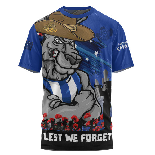 North Melbourne T-Shirt ANZAC Inspired Football Fan Memorial Design