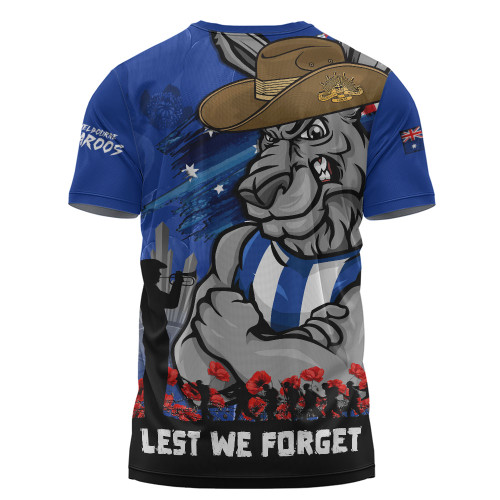 North Melbourne T-Shirt ANZAC Inspired Football Fan Memorial Design