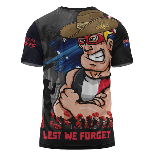 St Kilda T-Shirt ANZAC Inspired Football Fan Memorial Design
