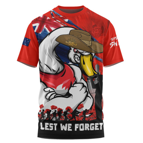 Sydney Swans T-Shirt ANZAC Inspired Football Fan Memorial Design