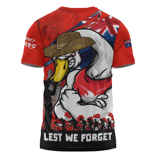 Sydney Swans T-Shirt ANZAC Inspired Football Fan Memorial Design