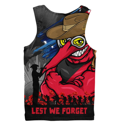 Essendon Men Singlet ANZAC Inspired Football Fan Memorial Design