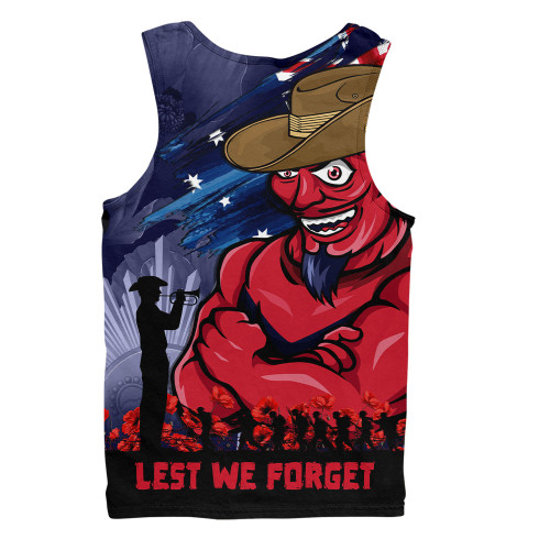 Melbourne Men Singlet ANZAC Inspired Football Fan Memorial Design