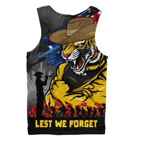Richmond Men Singlet ANZAC Inspired Football Fan Memorial Design