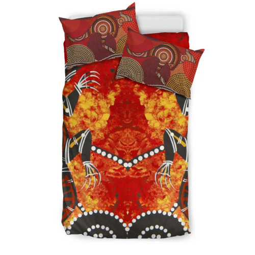 Australia Aboriginal Bedding Set Crocodile, Kangaroo Dot Painting Art Australia Aboriginal Bedding Set Crocodile, Kangaroo Dot Painting Art