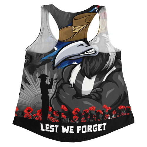 Collingwood Women Racerback Singlet ANZAC Inspired Football Fan Memorial Design