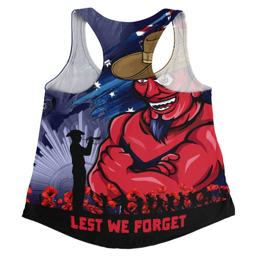 Melbourne Women Racerback Singlet ANZAC Inspired Football Fan Memorial Design