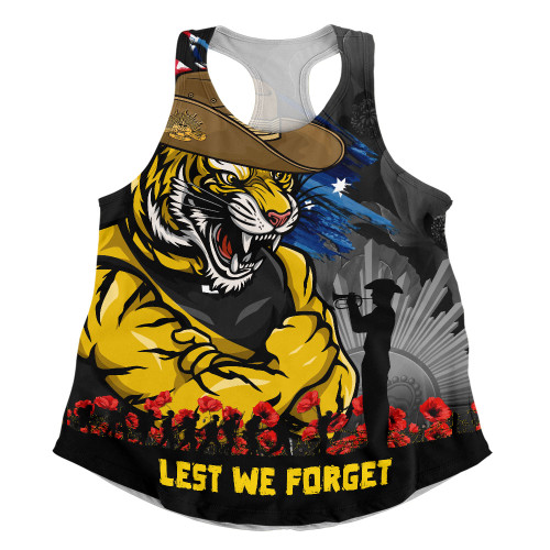 Richmond Women Racerback Singlet ANZAC Inspired Football Fan Memorial Design