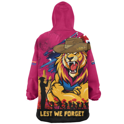 Brisbane Lions Snug Hoodie ANZAC Inspired Football Fan Memorial Design