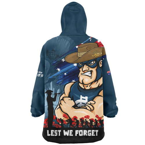 Carlton Snug Hoodie ANZAC Inspired Football Fan Memorial Design