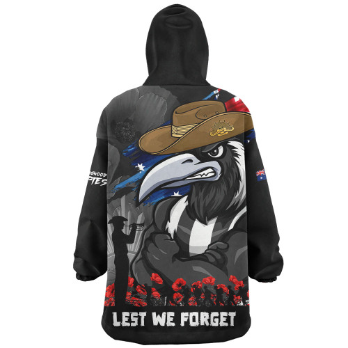 Collingwood Snug Hoodie ANZAC Inspired Football Fan Memorial Design