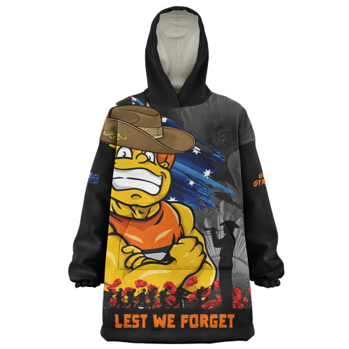 GWS GIANTS Snug Hoodie ANZAC Inspired Football Fan Memorial Design