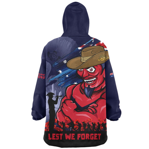 Melbourne Snug Hoodie ANZAC Inspired Football Fan Memorial Design