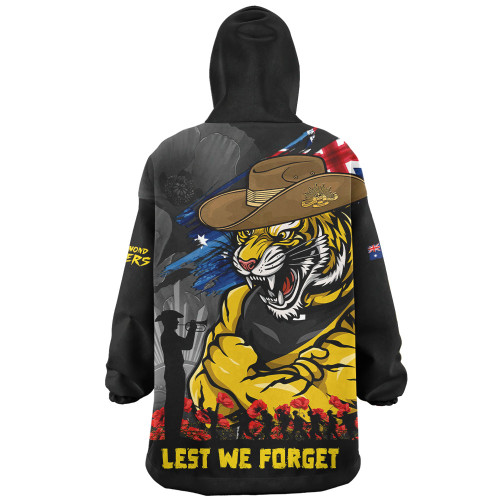 Richmond Snug Hoodie ANZAC Inspired Football Fan Memorial Design