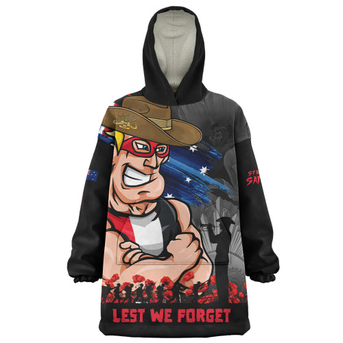St Kilda Snug Hoodie ANZAC Inspired Football Fan Memorial Design