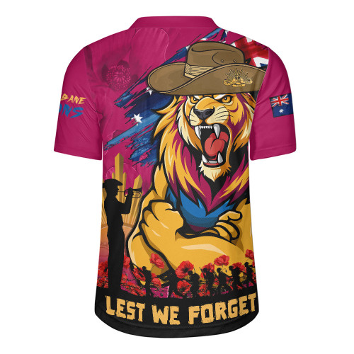 Brisbane Lions Rugby Jersey ANZAC Inspired Football Fan Memorial Design