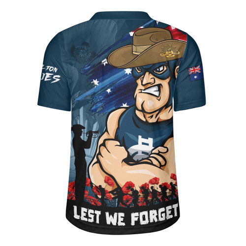 Carlton Rugby Jersey ANZAC Inspired Football Fan Memorial Design