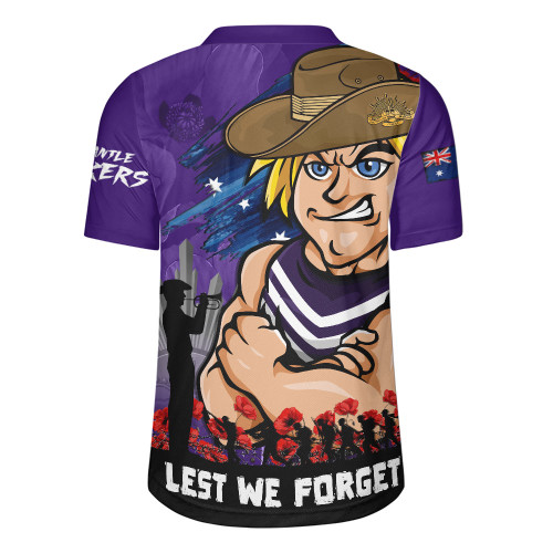Fremantle Rugby Jersey ANZAC Inspired Football Fan Memorial Design