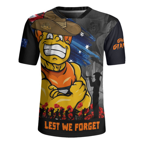 GWS GIANTS Rugby Jersey ANZAC Inspired Football Fan Memorial Design