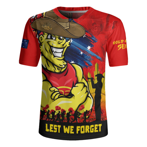 Gold Coast SUNS Rugby Jersey ANZAC Inspired Football Fan Memorial Design