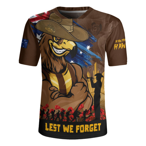 Hawthorn Rugby Jersey ANZAC Inspired Football Fan Memorial Design