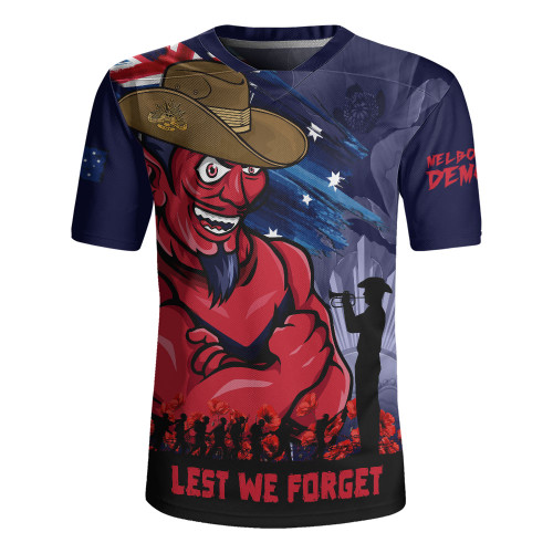 Melbourne Rugby Jersey ANZAC Inspired Football Fan Memorial Design