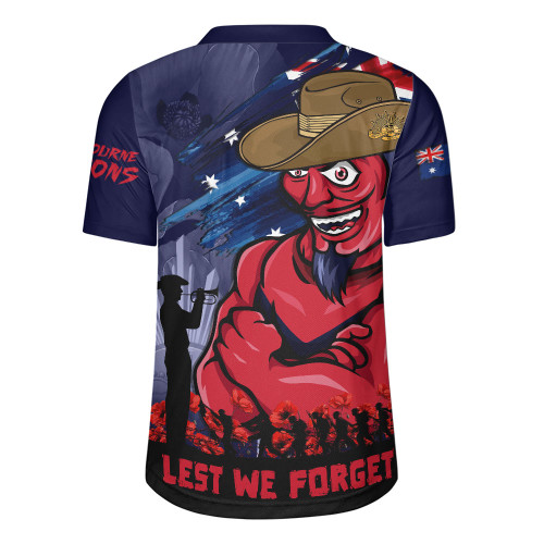 Melbourne Rugby Jersey ANZAC Inspired Football Fan Memorial Design