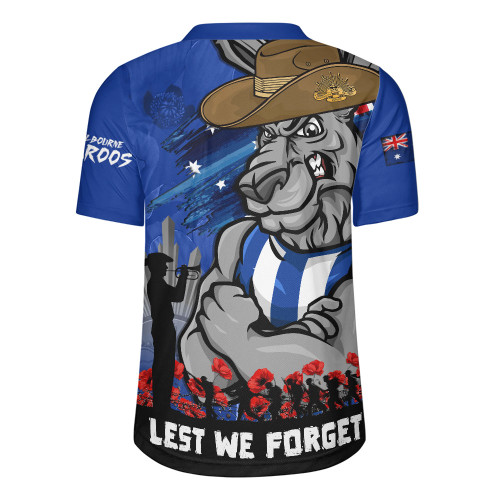 North Melbourne Rugby Jersey ANZAC Inspired Football Fan Memorial Design