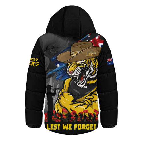 Richmond Hooded Padded Jacket ANZAC Inspired Football Fan Memorial Design