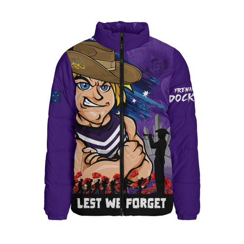 Fremantle Padded Jacket ANZAC Inspired Football Fan Memorial Design