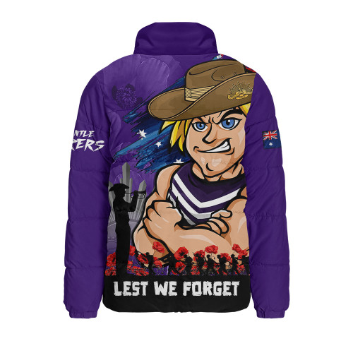 Fremantle Padded Jacket ANZAC Inspired Football Fan Memorial Design