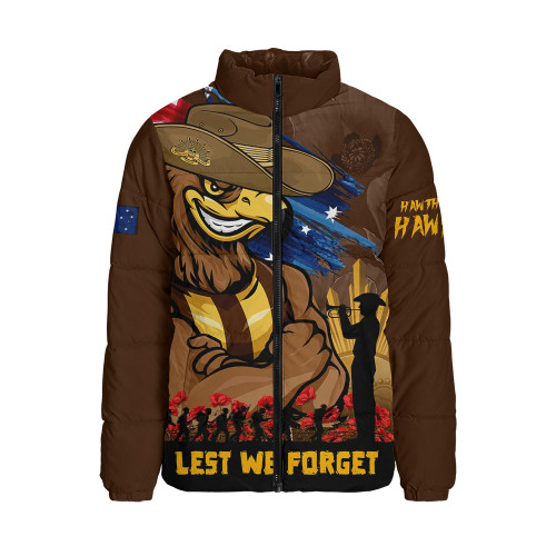 Hawthorn Padded Jacket ANZAC Inspired Football Fan Memorial Design