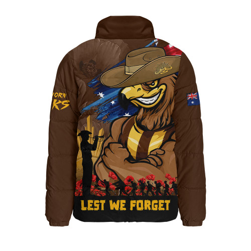 Hawthorn Padded Jacket ANZAC Inspired Football Fan Memorial Design