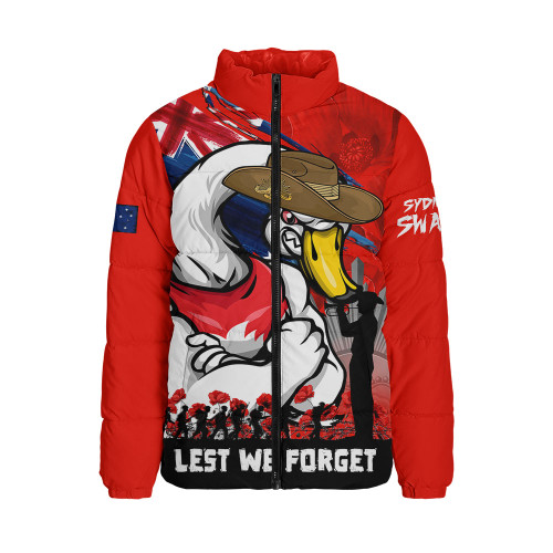 Sydney Swans Padded Jacket ANZAC Inspired Football Fan Memorial Design