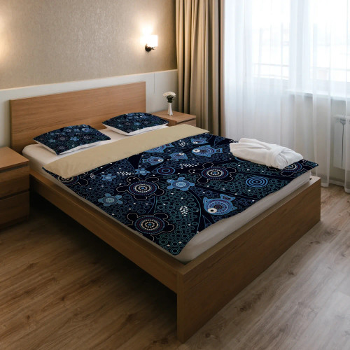 Australia Aboriginal Bedding Set - Aboriginal Art Painting And Turtle Australia Aboriginal Bedding Set - Aboriginal Art Painting And Turtle