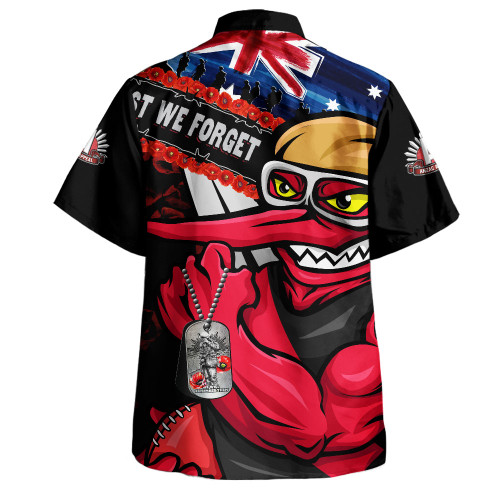 Essendon Hawaiian Shirt Lest We Forget Eternal Honor