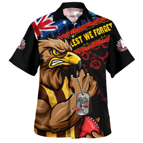 Hawthorn Hawaiian Shirt Lest We Forget Eternal Honor