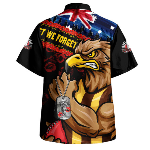 Hawthorn Hawaiian Shirt Lest We Forget Eternal Honor