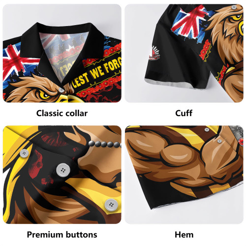 Hawthorn Hawaiian Shirt Lest We Forget Eternal Honor