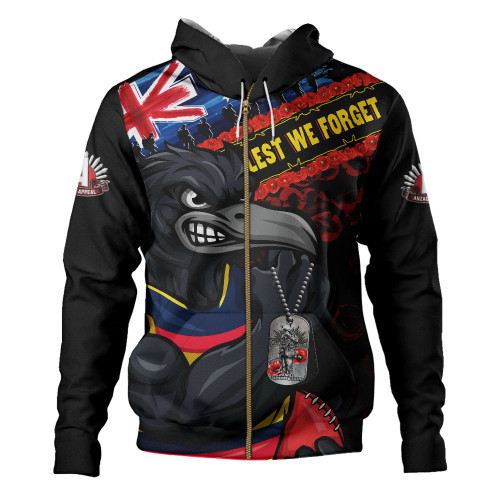 Adelaide Crows Hoodie Lest We Forget Eternal Honor