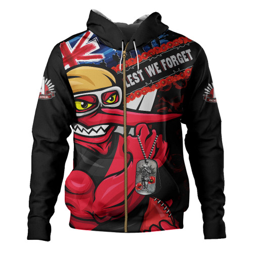 Essendon Hoodie Lest We Forget Eternal Honor
