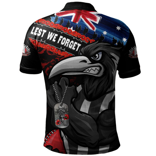 Collingwood Polo Shirt Lest We Forget Eternal Honor