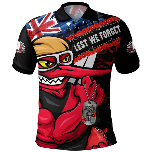 Essendon Polo Shirt Lest We Forget Eternal Honor