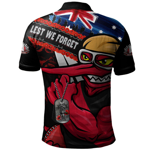 Essendon Polo Shirt Lest We Forget Eternal Honor