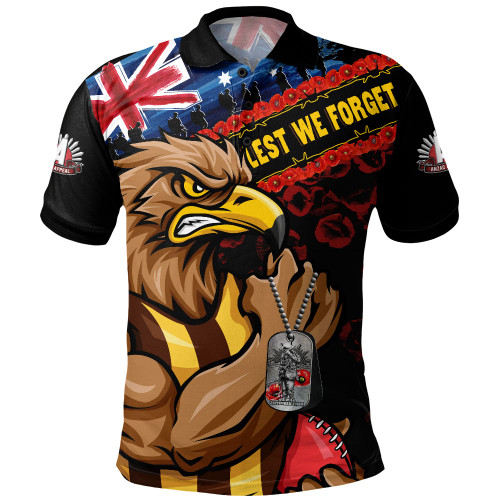 Hawthorn Polo Shirt Lest We Forget Eternal Honor
