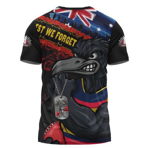 Adelaide Crows T-Shirt Lest We Forget Eternal Honor