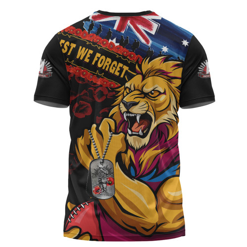 Brisbane Lions T-Shirt Lest We Forget Eternal Honor