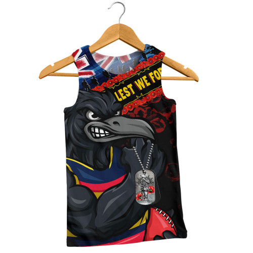 Adelaide Crows Men Singlet Lest We Forget Eternal Honor