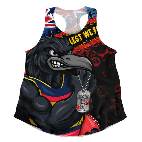 Adelaide Crows Women Racerback Singlet Lest We Forget Eternal Honor